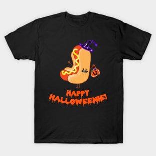 Happy Halloweenie Hot Dog T-Shirt